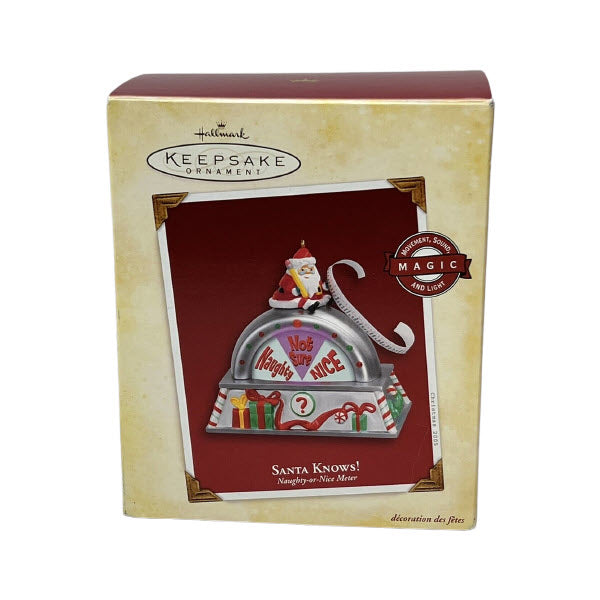 2005 Santa Knows! Hallmark Ornament (Naughty-or-Nice Meter) QLX7612