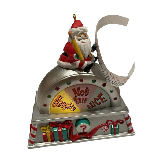 2005 Santa Knows! Hallmark Ornament (Naughty-or-Nice Meter) QLX7612 Image1