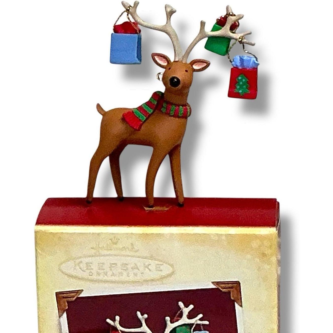 2005 Santa's Little Shopper Hallmark Ornament (Shopping / Reindeer) QXG4302