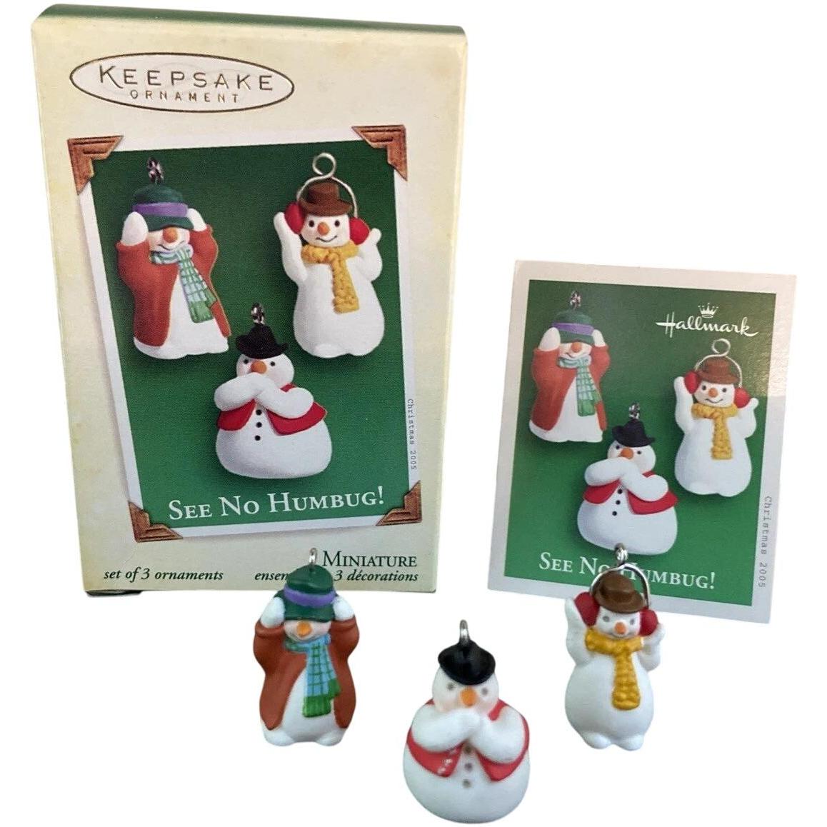 2005 See No Humbug! Hallmark Ornament (Snowman) QXM8152