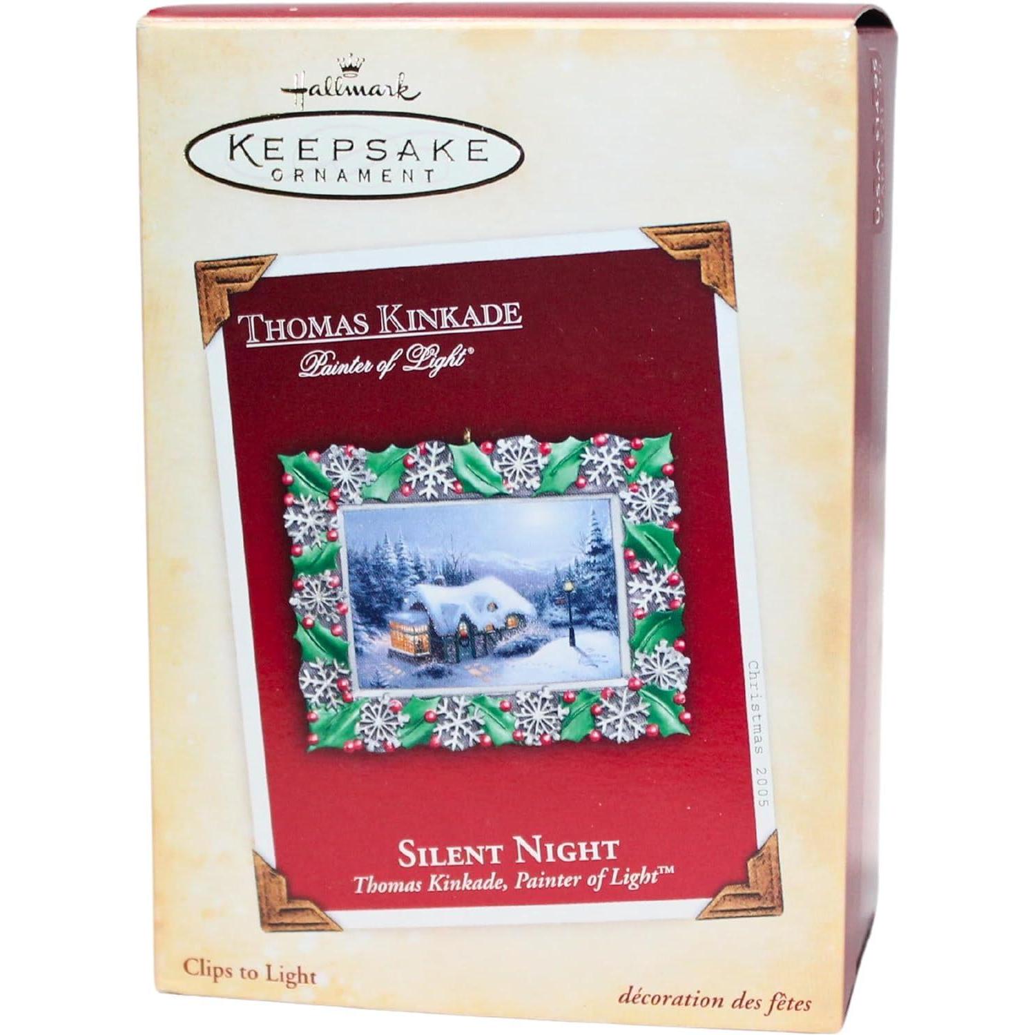 2005 Silent Night Hallmark Ornament (Thomas Kinkade) QXG4482