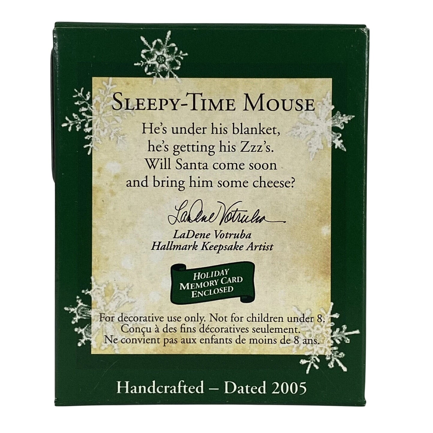 2005 Sleepy-Time Mouse Hallmark Ornament (Mouse) QXM8145