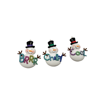 2005 Snow Trio Carlton Cards Ornaments (Snowmen) CXOR-079N Image1