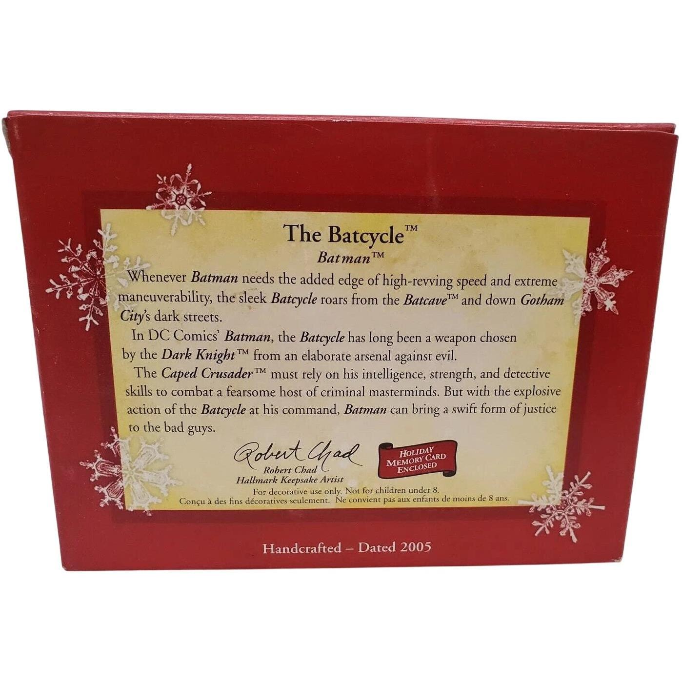 2005 The Batcycle Hallmark Ornament (Batman) QXI8902