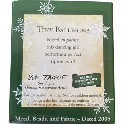 2005 TinyBallerina Hallmark Ornament (Ballet) QXM8142