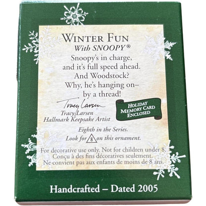 2005 Winter Fun with Snoopy Hallmark Ornament (Peanuts) QXM2092