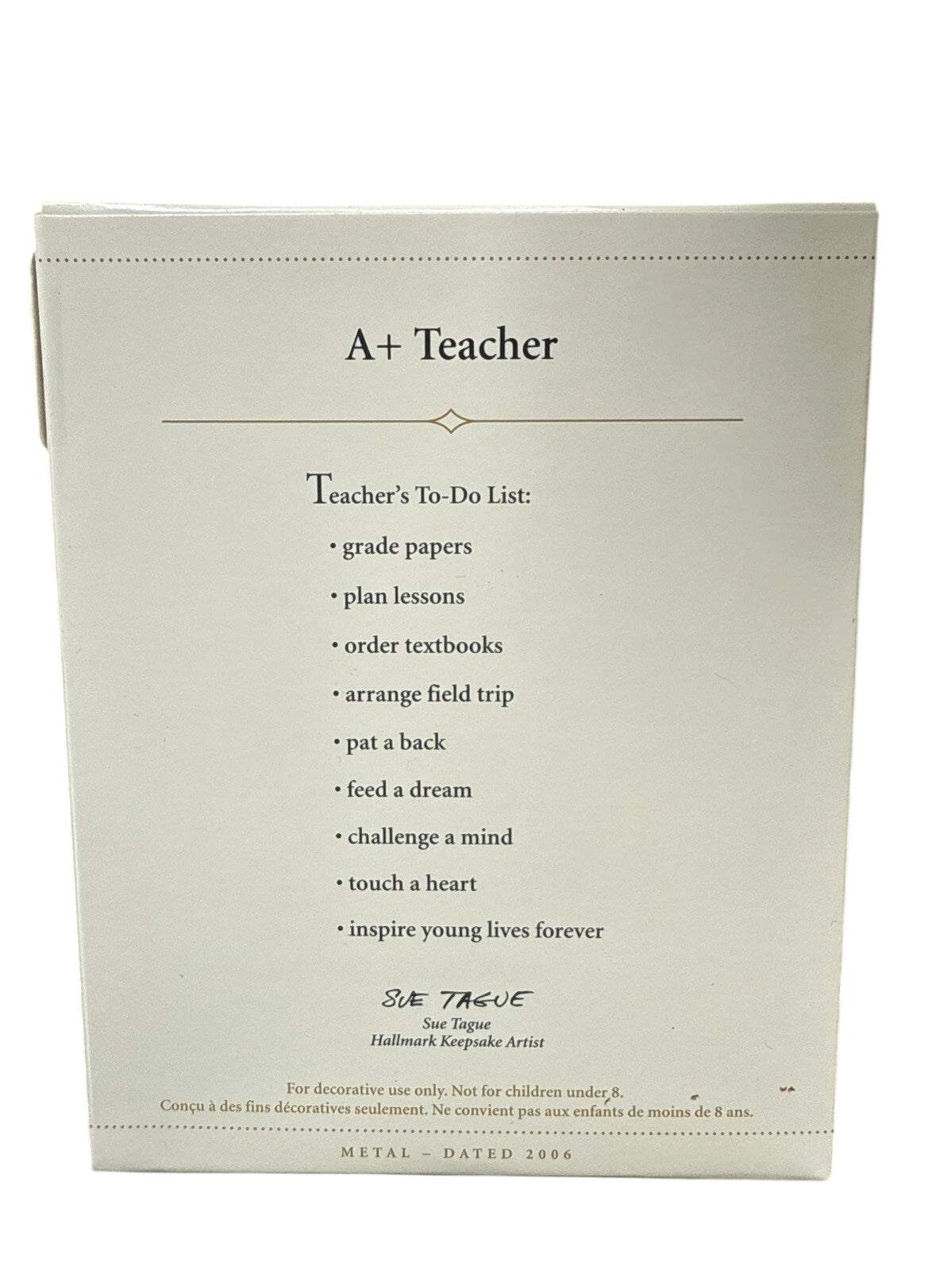 2006 A+ Teacher Hallmark Ornament (Teacher) QXG2603