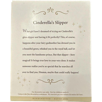 2006 Cinderella's Slipper Hallmark Ornament (Disney) QMP4017