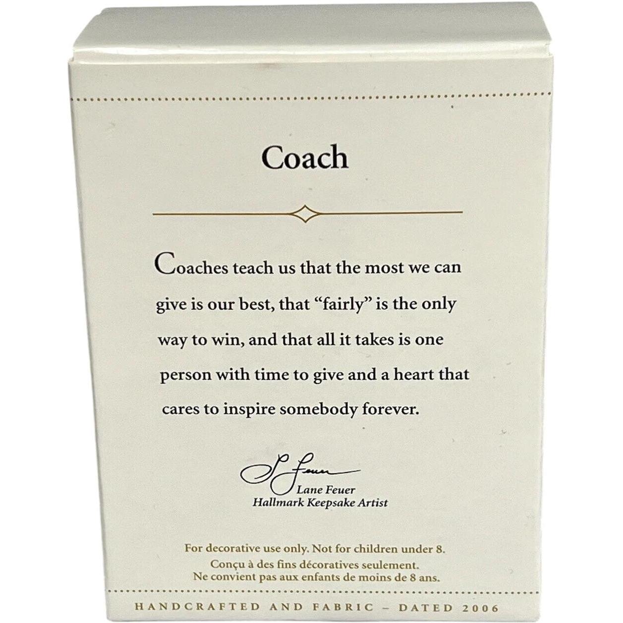 2006 Coach Hallmark Ornament (Sports & Activities) QXG2236
