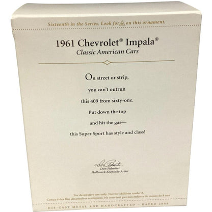 2006 Hallmark Ornament (1961) Chevrolet Impala Hallmark Ornament (Classic American Cars) QX2356