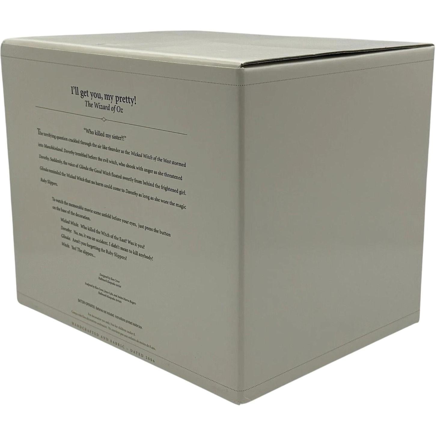 2006 I'll Get You, My Pretty! Hallmark Ornament (The Wizard of Oz) QFM4476