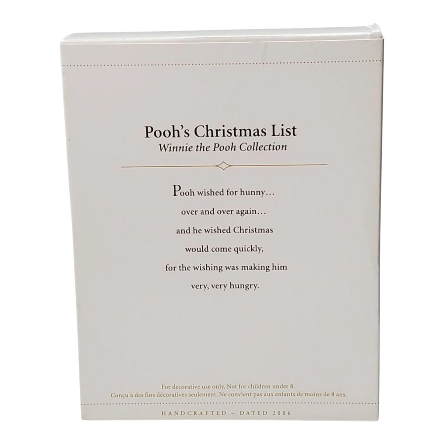 2006 Pooh's Christmas List Hallmark Ornament (Winnie the Pooh) QXD8323
