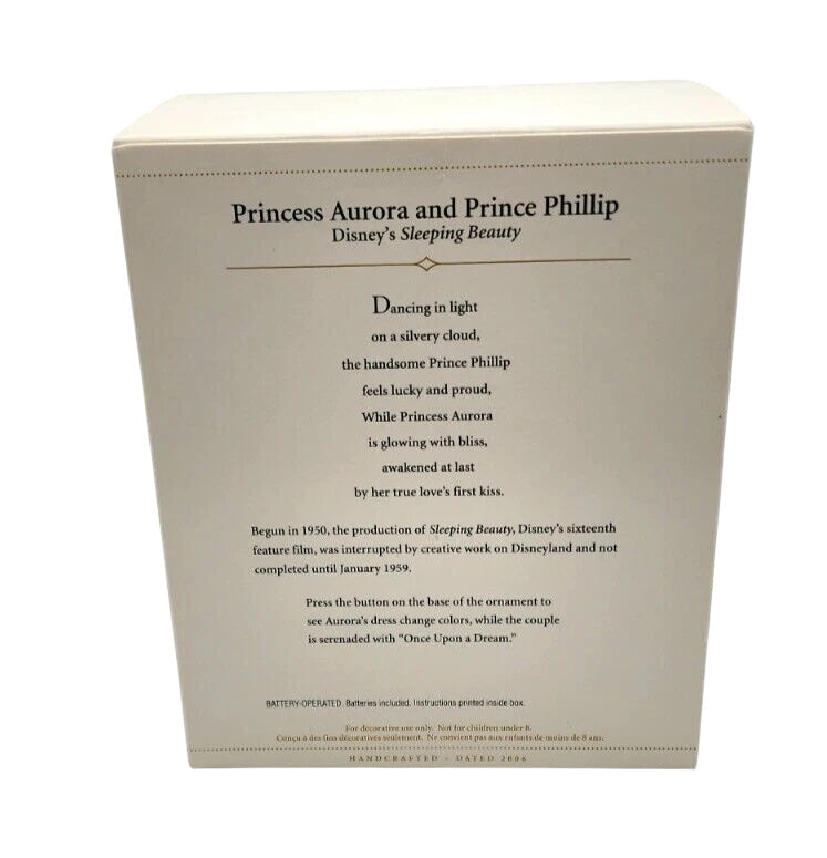 2006 Princess Aurora and Prince Phillip Hallmark Ornament (Disney) QXD8383