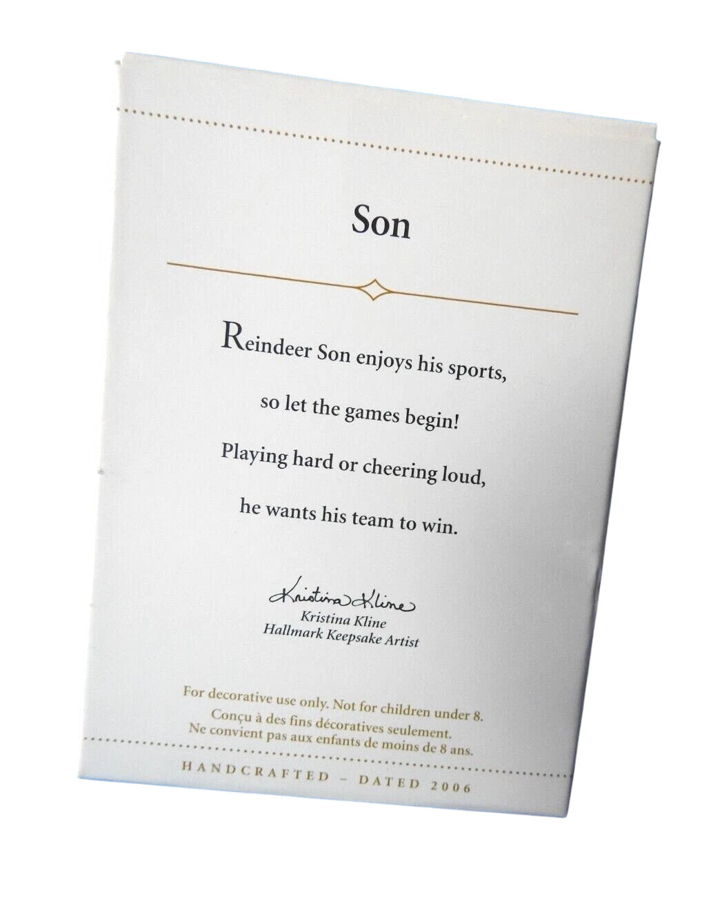 2006 Son Hallmark Ornament (Family) QXG2923