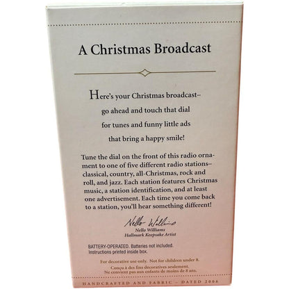 2006 A Christmas Broadcast Hallmark Ornament (Music) QLX7596