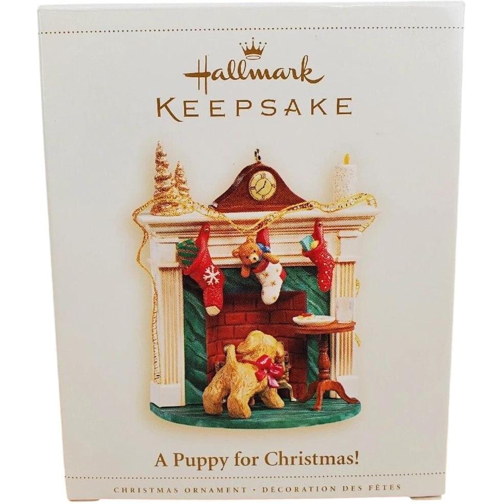 2006 A Puppy for Christmas! Hallmark Ornament (Fireplace) QXG2806