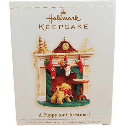2006 A Puppy for Christmas! Hallmark Ornament (Fireplace) QXG2806