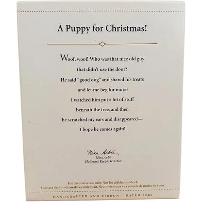 2006 A Puppy for Christmas! Hallmark Ornament (Fireplace) QXG2806