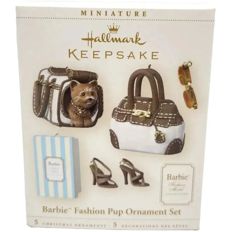 2006 Barbie Fashion Pup Ornament Set Hallmark Ornament (Barbie) QXM6336