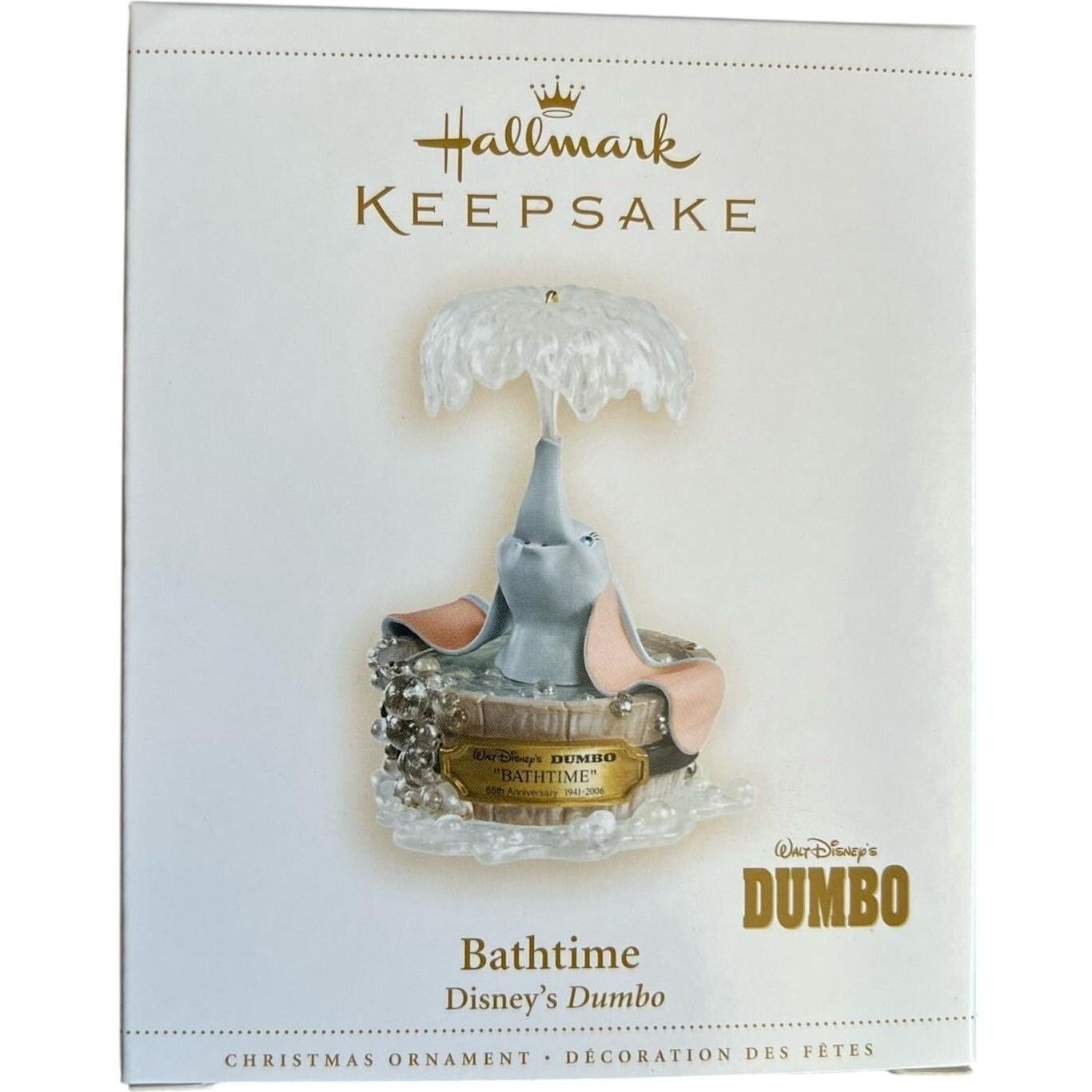 2006 Bathtime Hallmark Ornament (Dumbo) QXD8353