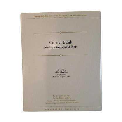 2006 Corner Bank Hallmark Ornament (Nostalgic Houses and Shops) QX2576 Image5
