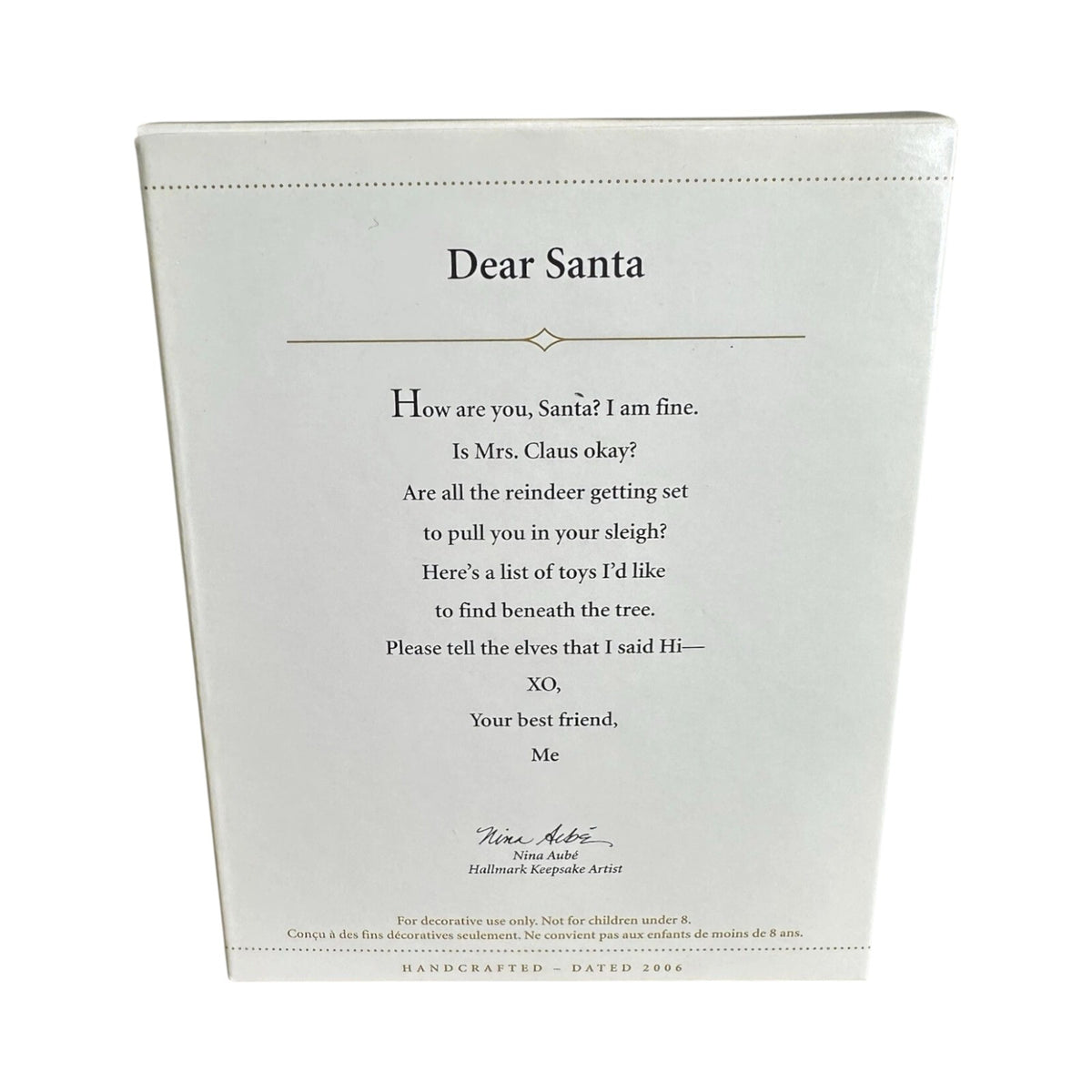 2006 Dear Santa Hallmark Ornament (Crayola) QXG2306 Image7