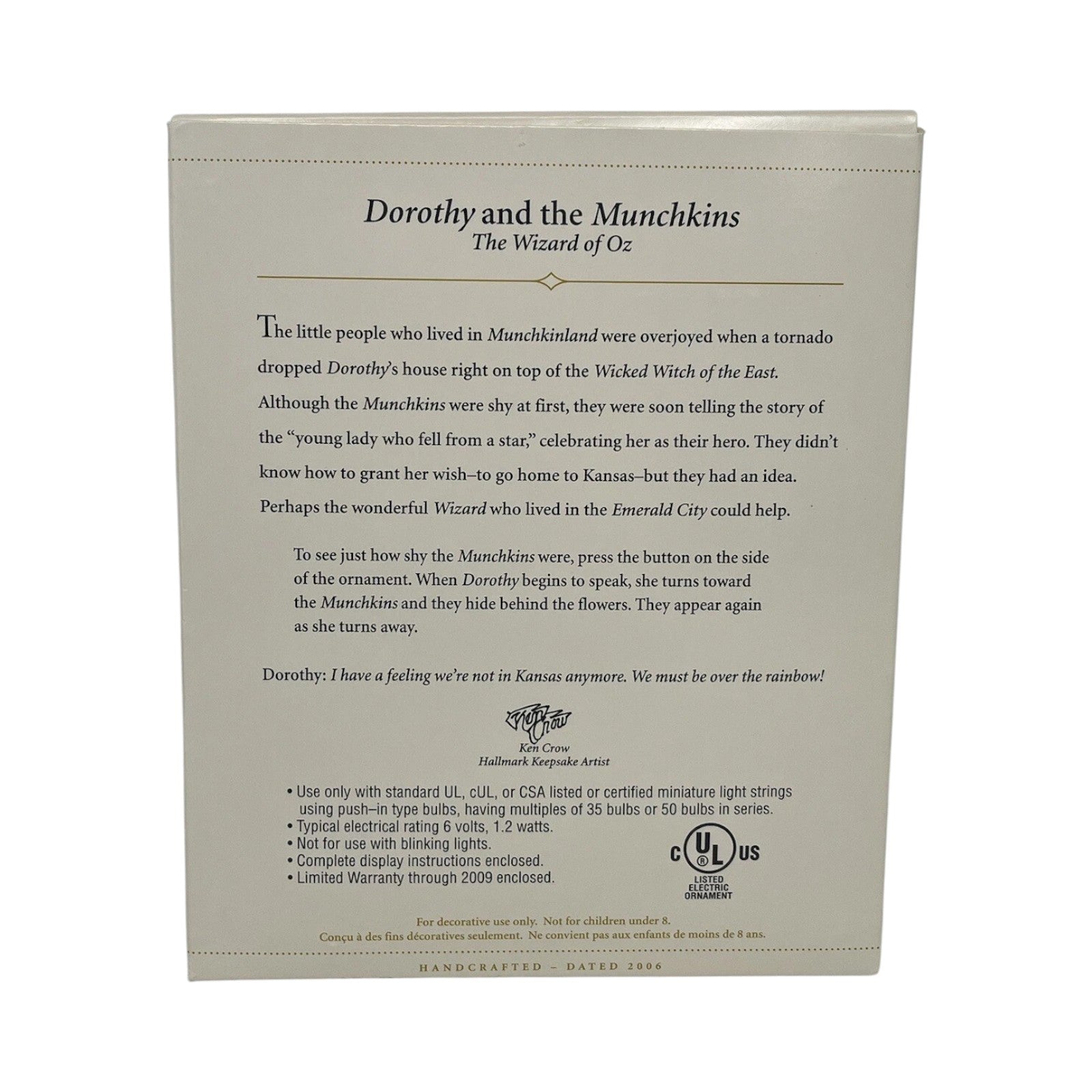 2006 Dorothy and the Munchkins Hallmark Ornament (The Wizard of Oz) QXI6106 Image7