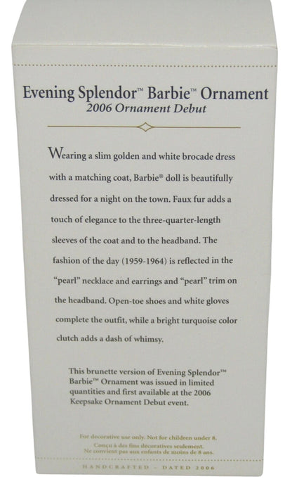 2006 Evening Splendor Hallmark Ornament (Barbie) QXE4463