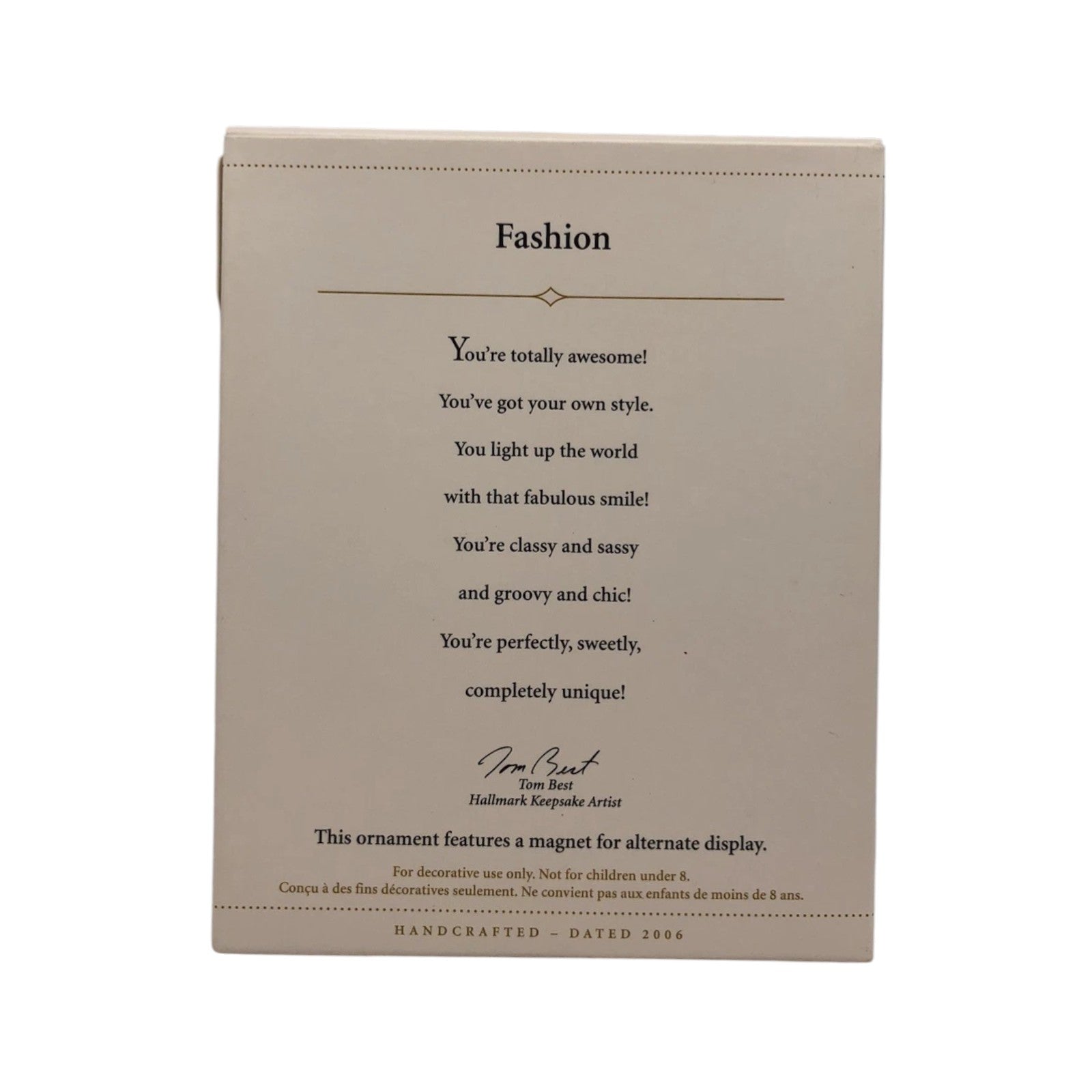 2006 Fashion Hallmark Ornament (Girl) QXG3353 Image5