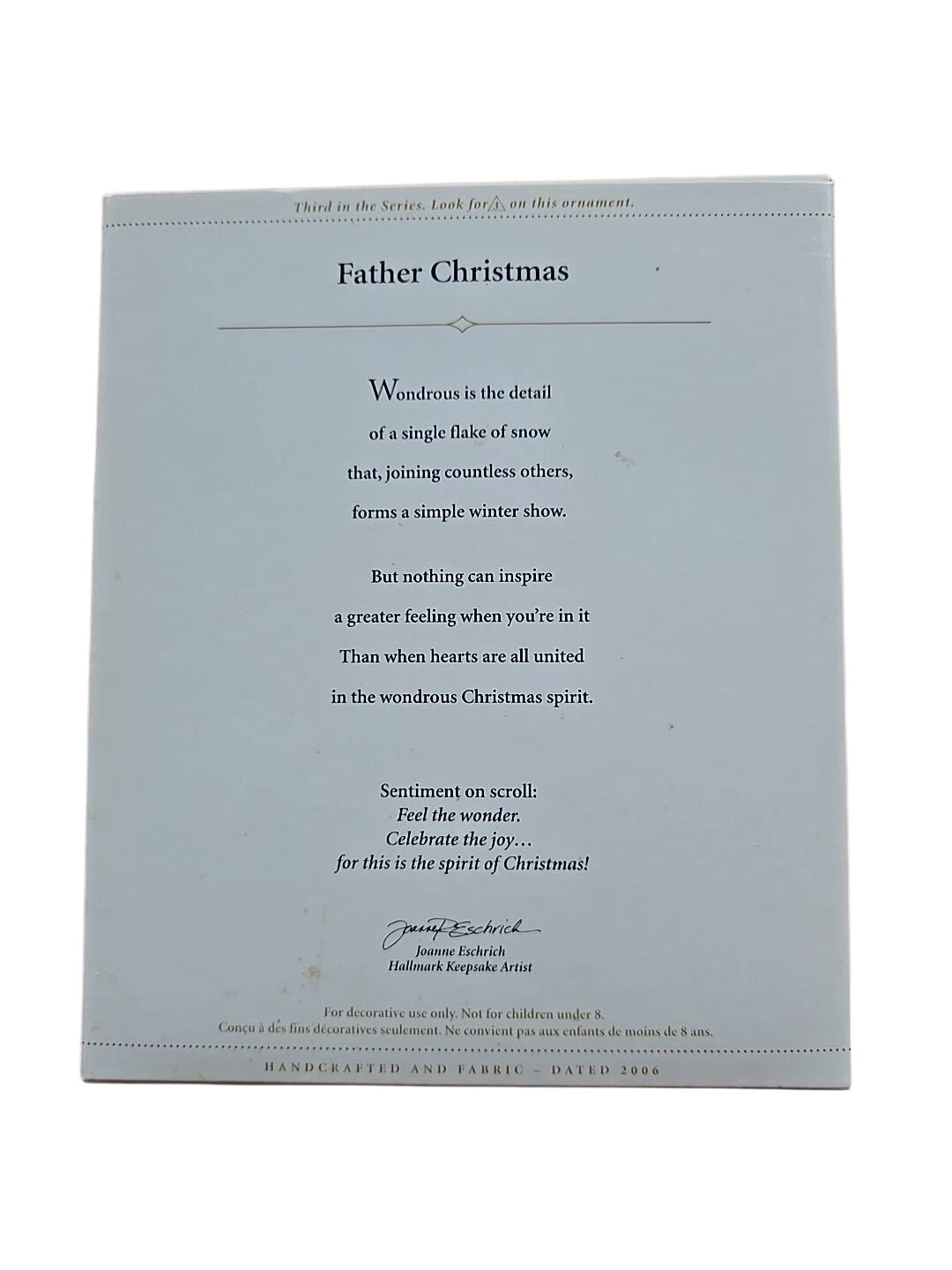 2006 Father Christmas #3 Hallmark Ornament (Father Christmas) QX2566 Image7