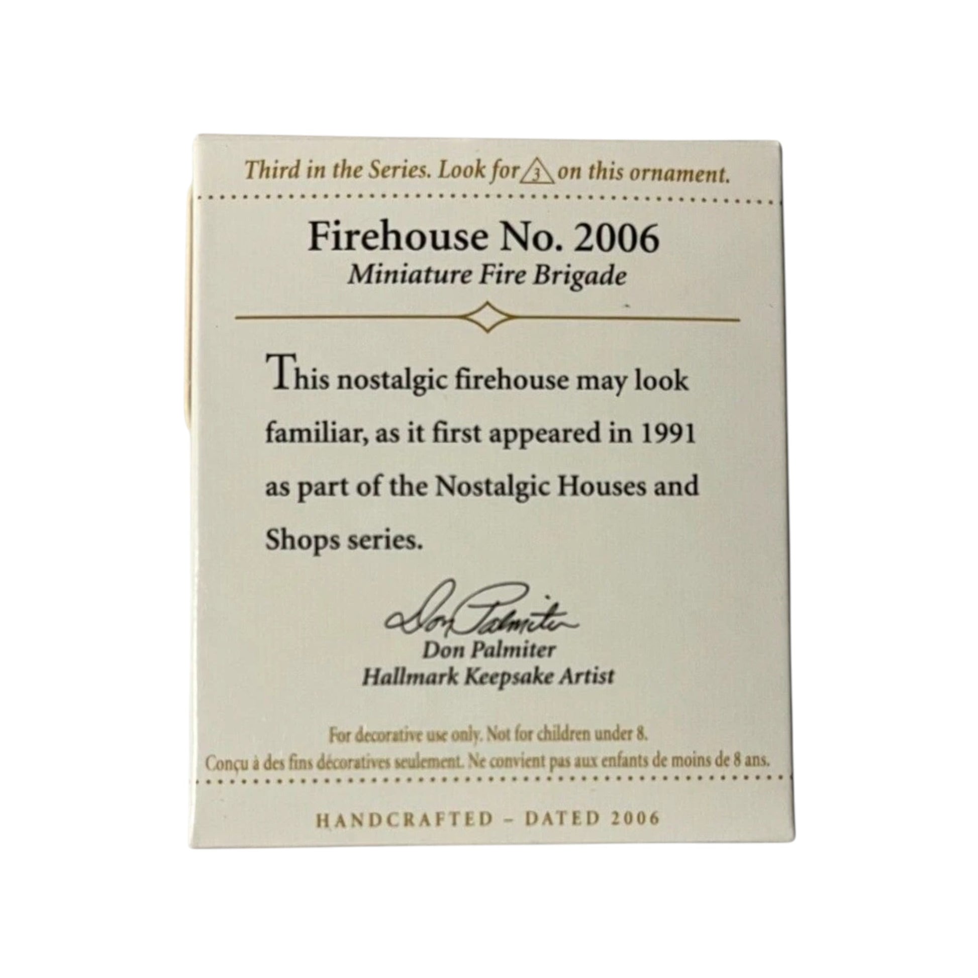 2006 Firehouse No. 2006 Hallmark Ornament (Miniature Fire Brigade) QXM3096 Image7