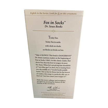 2006 Fox in Socks Hallmark Ornament (Dr. Seuss} QX2353 Image6
