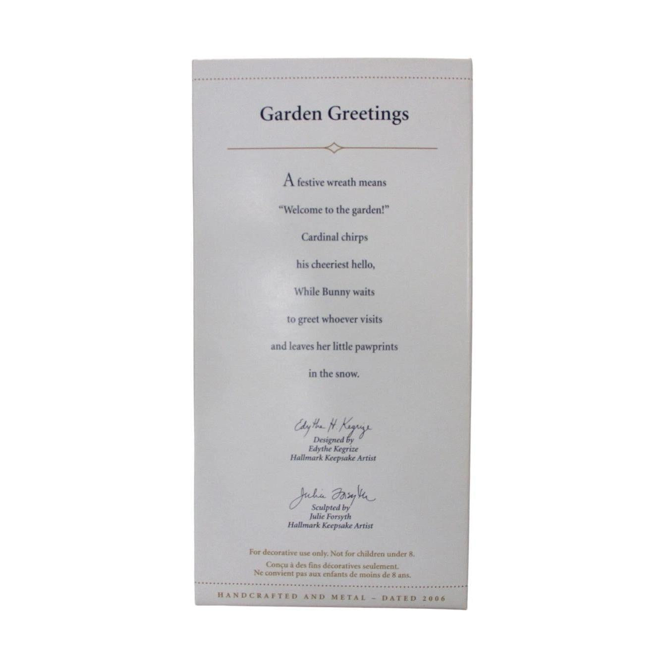 2006 Garden Greetings Hallmark Ornament (Winter Garden) QXG3013 Image5