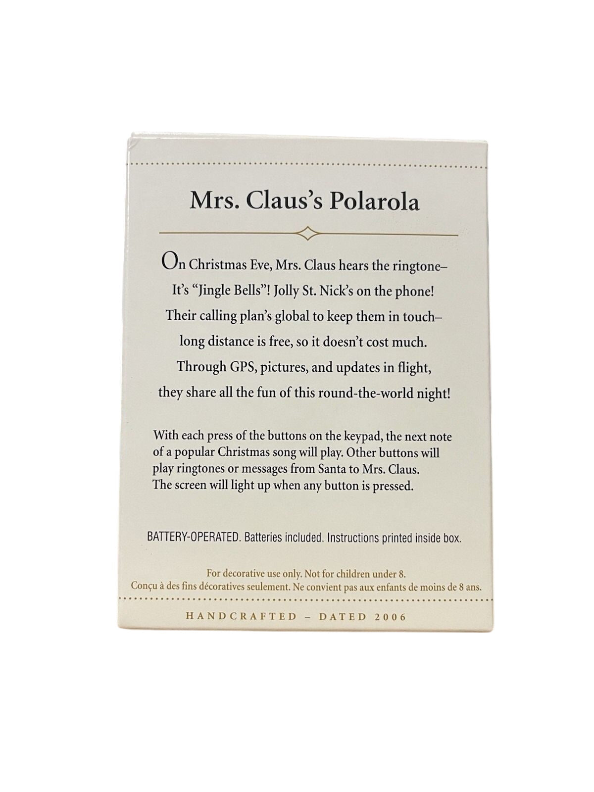 2006 Mrs. Claus's Polarola Hallmark Ornament (Mrs. Claus) QXG2466