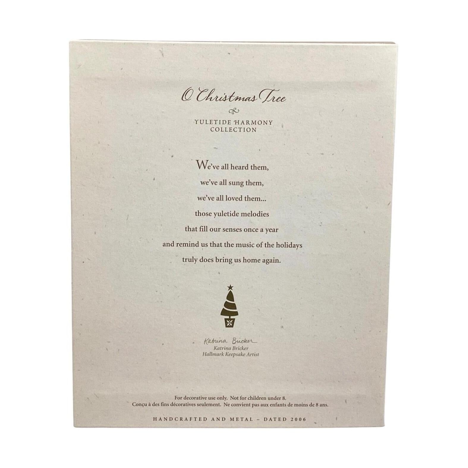 2006 O Christmas Tree Hallmark Ornament (Yuletide Harmony Collection) QP1126 Image8