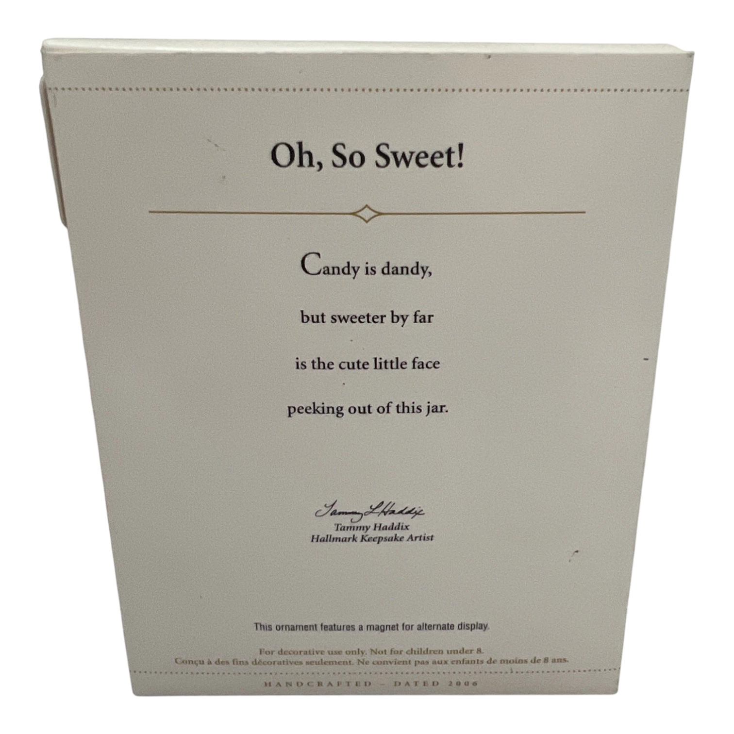 2006 Oh, So Sweet! Hallmark Ornament (Photo Holder) QXG2273 Image4
