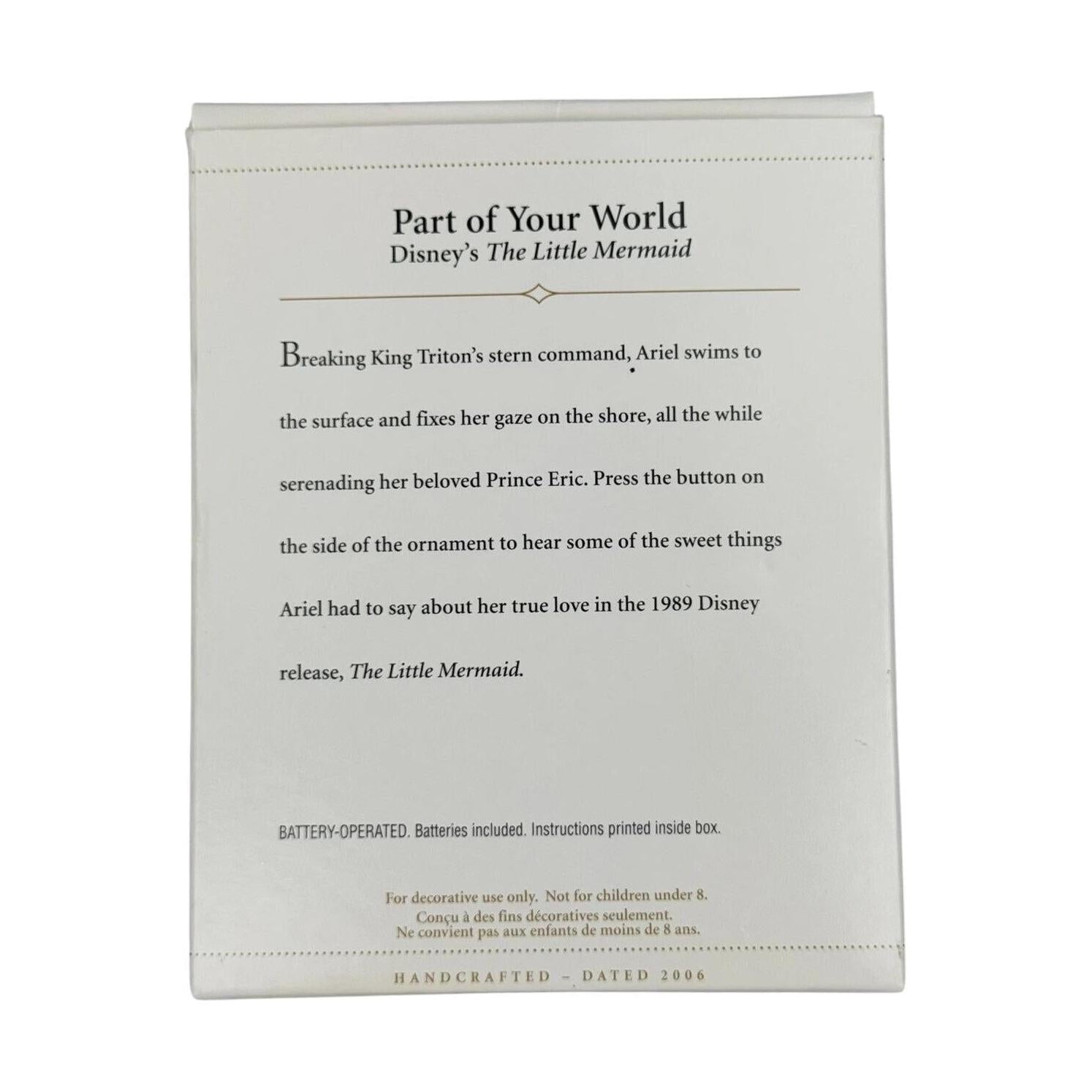 2006 Part of Your World Hallmark Ornament (Disney's The Little Mermaid) QXD8366 Image6