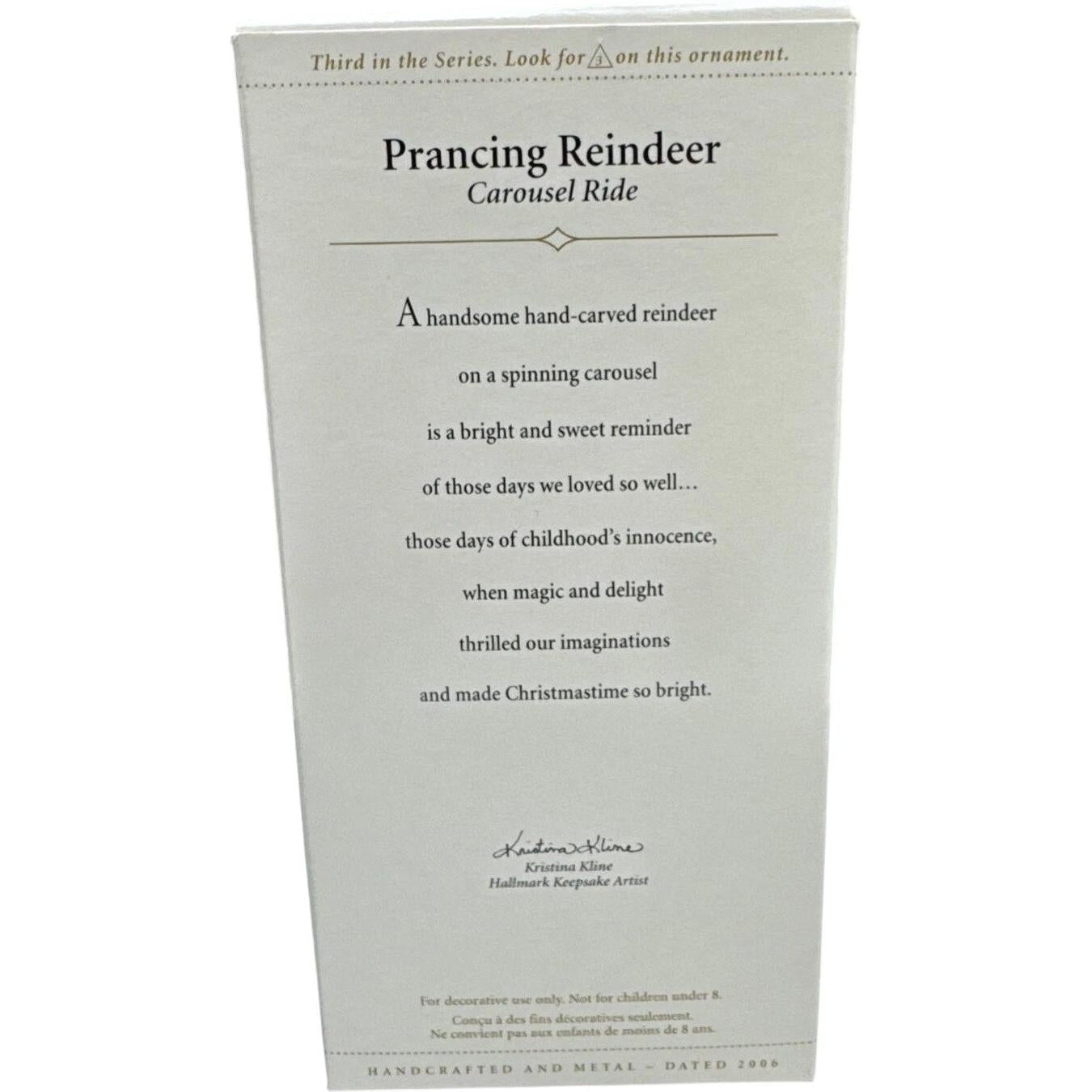 2006 Prancing Reindeer Hallmark Ornament (Carousel Ride) QX2486