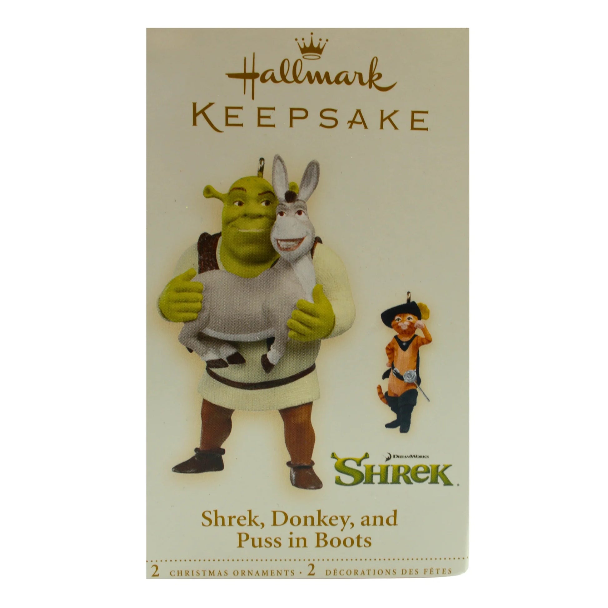 2006 Shrek, Donkey, and Puss in Boots Hallmark Ornament (Shrek) QXI6226