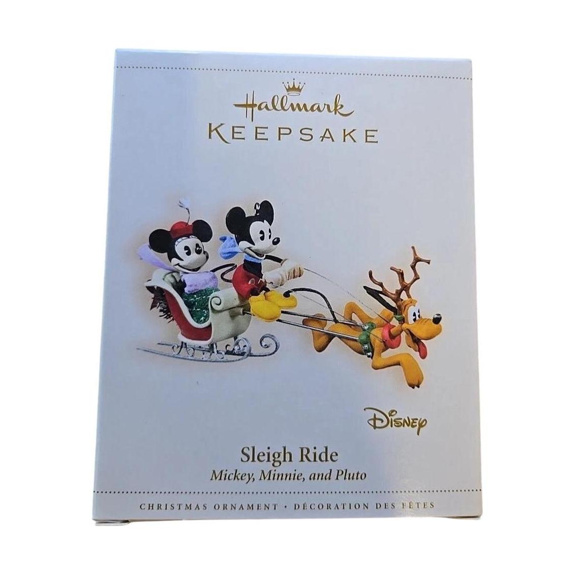 2006 Sleigh Ride Hallmark Ornament (Mickey, Minnie, and Pluto) QXD8313 Image2