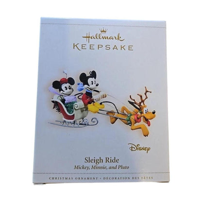 2006 Sleigh Ride Hallmark Ornament (Mickey, Minnie, and Pluto) QXD8313 Image2