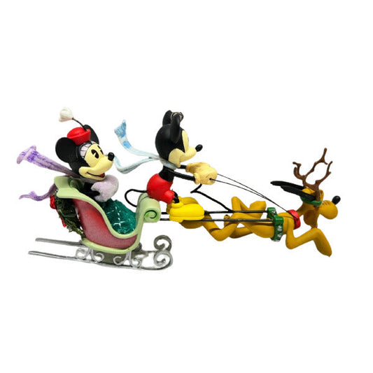 2006 Sleigh Ride Hallmark Ornament (Mickey, Minnie, and Pluto) QXD8313
