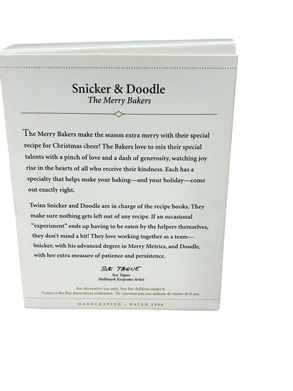 2006 Snicker & Doodle Hallmark Ornament (The Merry Bakers) QP1743
