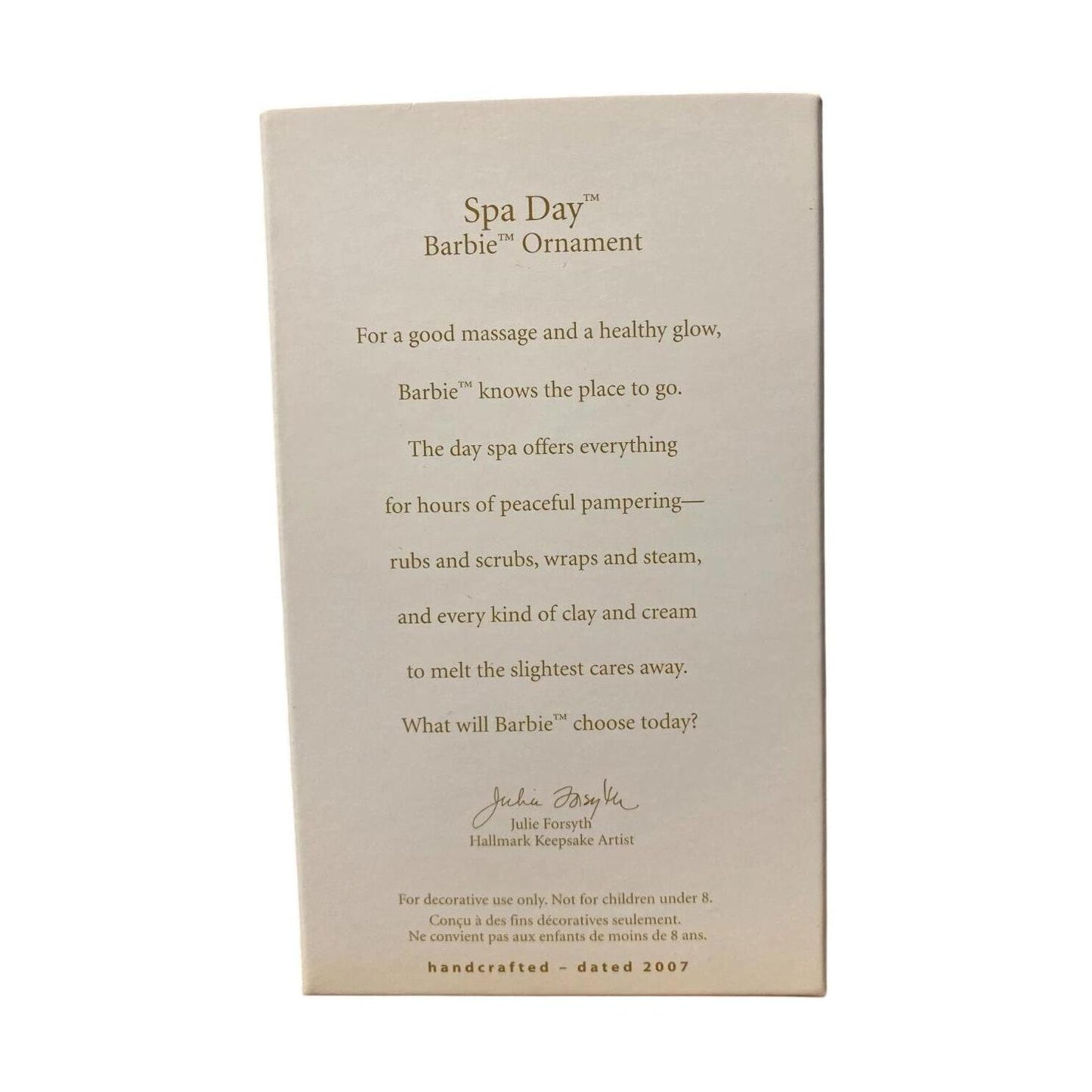 2006 Spa Day Hallmark Ornament (Barbie) QXI2049 Image6