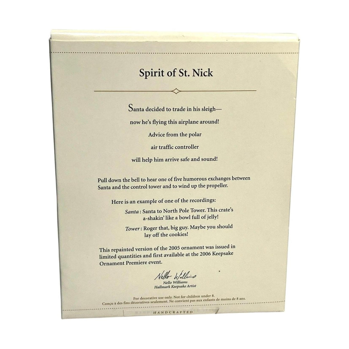 2006 Spirit of St. Nick Hallmark Ornament (Airplane) QXE3226 Image6