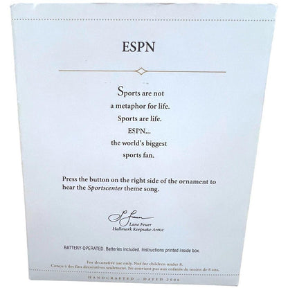 2006 SportsCenter Hallmark Ornament (ESPN) QXI6313