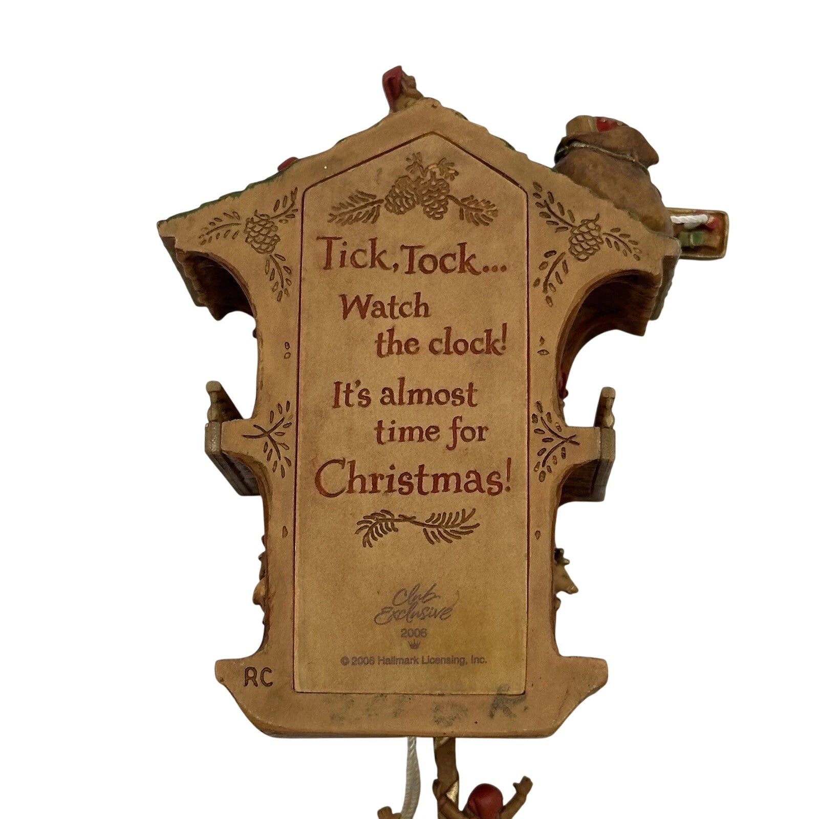 2006 The Workshop Clock Hallmark Ornament (Clock) QXC6006