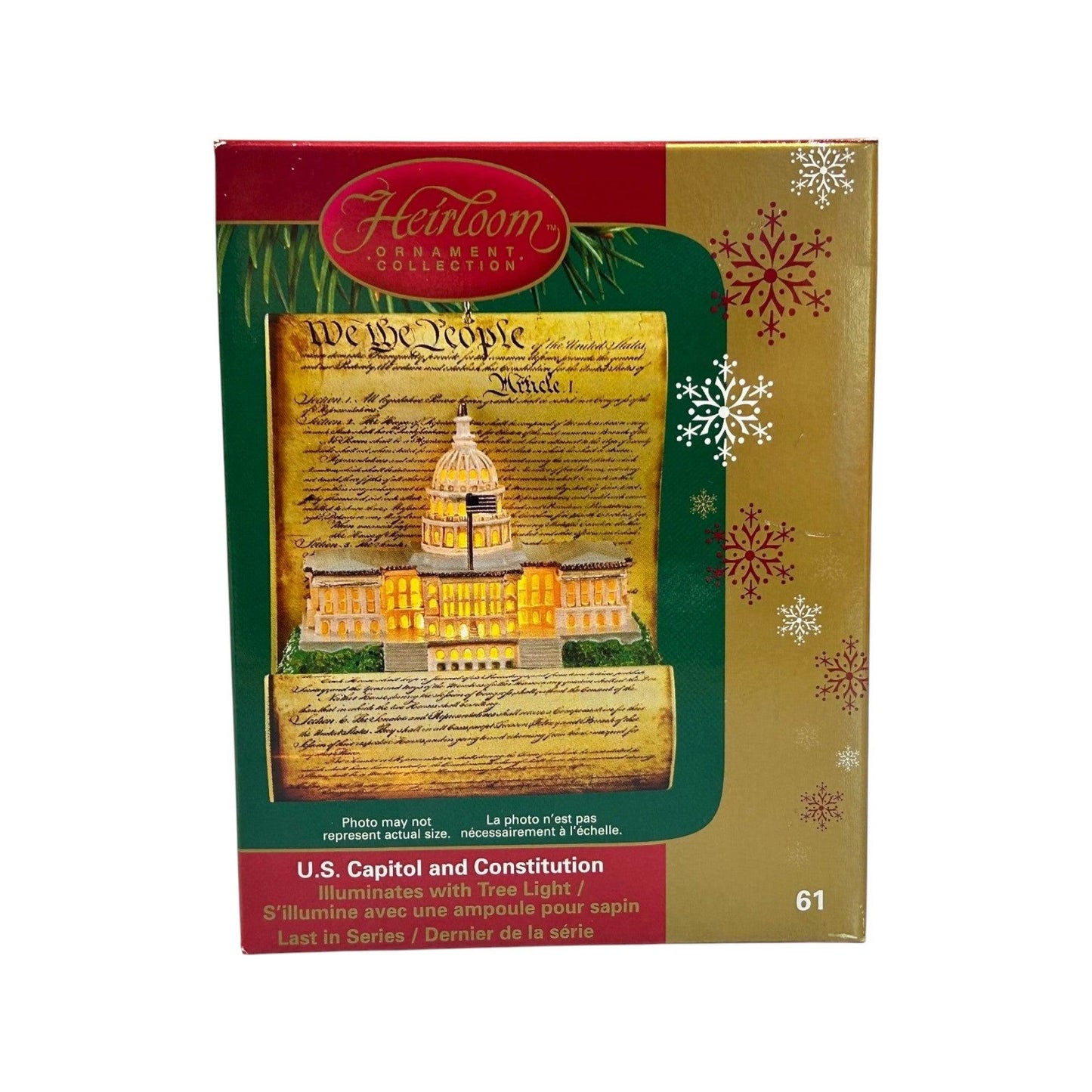 2006 U.S. Capitol and Constitution Carlton Cards Ornaments (Buildings & Houses) CXOR-061P Image2