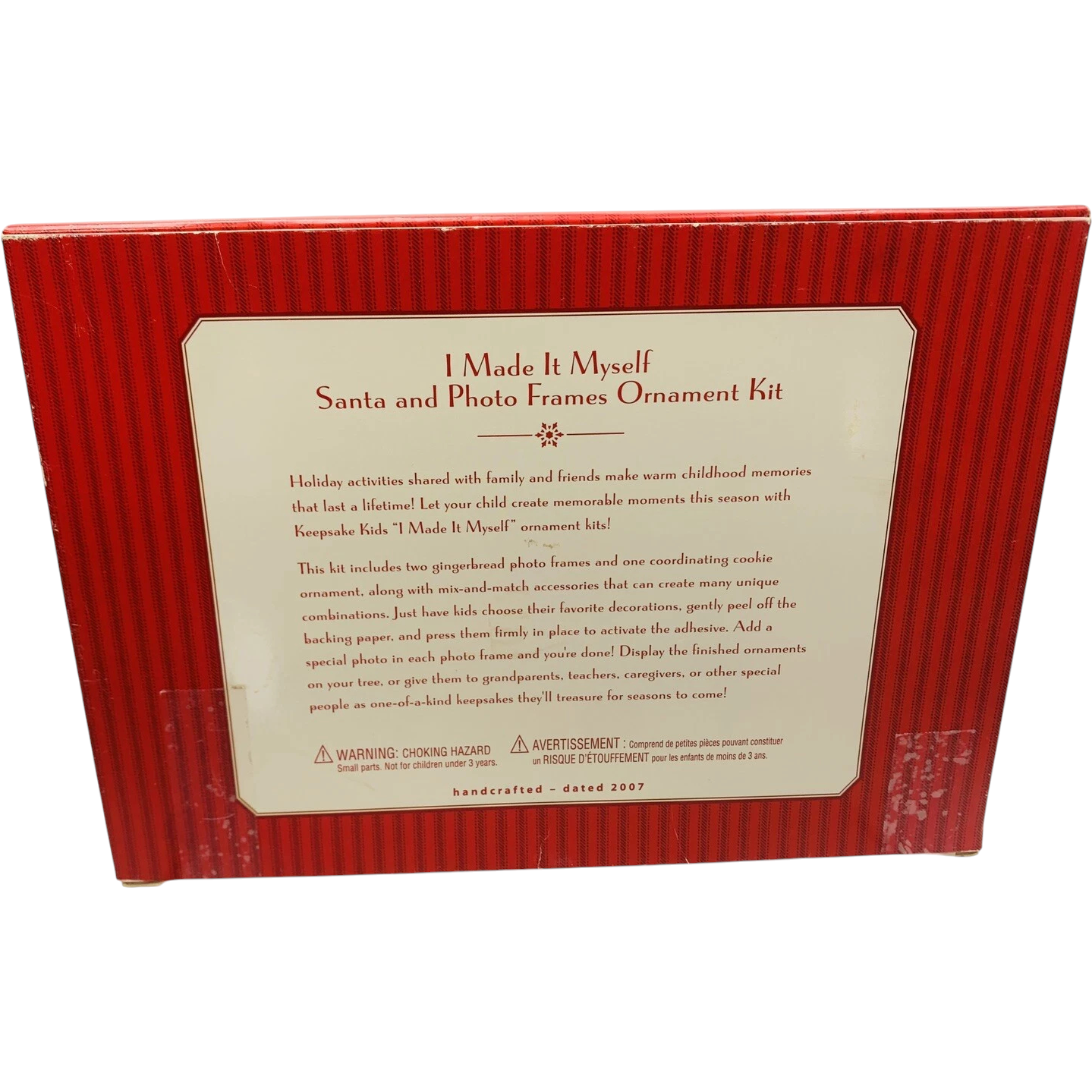 2007 1 Made it Myself Santa and Photo Frames Ornament Kit Hallmark Ornament (Photo Holder) QHF3117