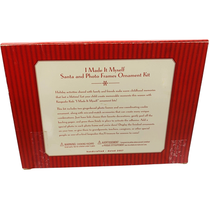 2007 1 Made it Myself Santa and Photo Frames Ornament Kit Hallmark Ornament (Photo Holder) QHF3117